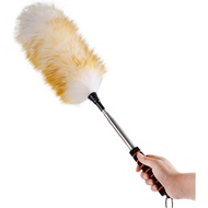 Lambswool Extendable Cleaning Duster 26-64 Inch, Anti-Static Wall Duster Cleaner with Sponge Grip an