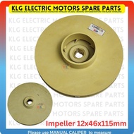 Water pump plastic impeller 12mm 46x115x10