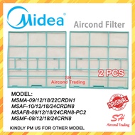 (2PCS) [Original] Midea Aircond Filter MSMA MSAF MSAFB MSMF Air Conditioner Filter