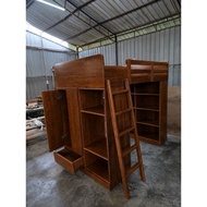 Loft VIP modern Style, Loft bed with cabinet, loft bed tido Atas, Katil skali Almari baju, Loft Bed 