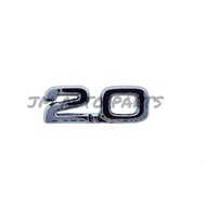 2.0 Emblem Logo Decal Name Chrome (7cm x 2.5cm)