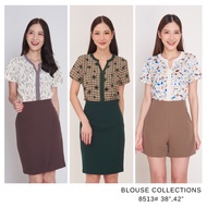 *Laboratory* 8513 Marble Print Fabric Front Zip Shirt 38 42