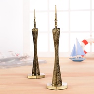 Creative Guangzhou Tower Ornament Travel Souvenir Office Desk Metal Craft25cm Slim Waist Tower Craft