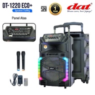 DAT DT-1220 ECO 2mic wireless speaker portable bluetooth speaker 12inch active speaker full bass