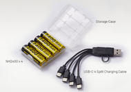 NITECORE - 香港行貨 - NH2400 1.5V 2400mAh USB-C 充電 AA 電池