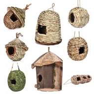 Straw Bird House Creative Hand-woven Bird Cage Garden Decoration Bird House Ecological Bird House Y1