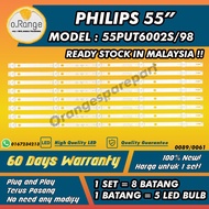 55PUT6002S/98 PHILIPS 55" LED TV BACKLIGHT(LAMPU TV) PHILIPS 55 INCH LED TV  BACKLIGHT 55PUT6002S 55