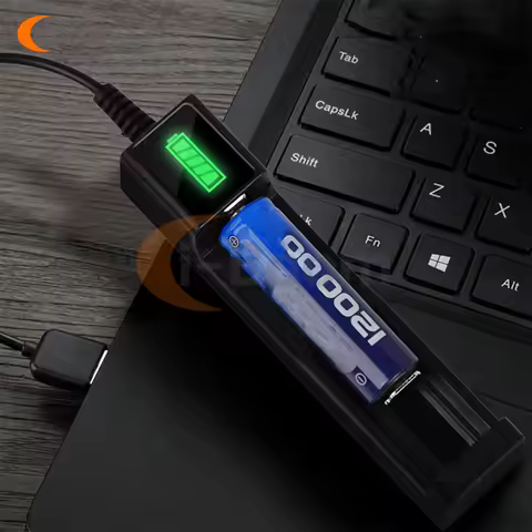 18650 Battery Charger USB 1 Slot Smart Quick Charging Rechargeable Lithium Universal Battery Charger