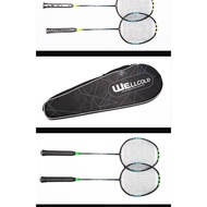 Welke Badminton Racket Genuine Goods Beginner Composite Carbon Durable Ultra-Light Double Shot Suit 