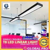 T8 LED Linear Light Kalimantang Casing Lampu Panjang LED Office Light Hanging Ceiling Lampu Panjang 