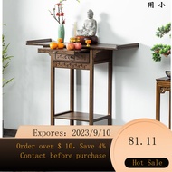 🌈Bamboo Modern Chinese Style Small Apartment Tribute Table Altar Buddha Shrine Table Shrine Worship Incense Burner Table