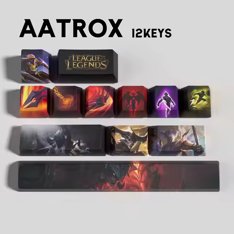 Aatrox keycaps League of Legends keycaps game keycaps OEM Profile 12keys PBT dye sub keycaps