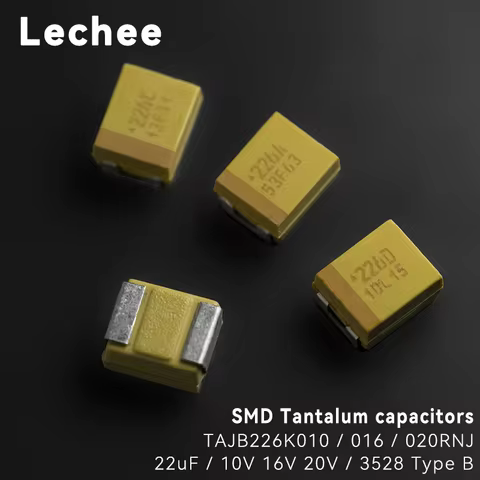 20pcs/lot 22uF 10V 16V 20V Type B SMD Tamtalum Capacitor TAJB226K010RNJ TAJB226K016RNJ TAJB226K020RN