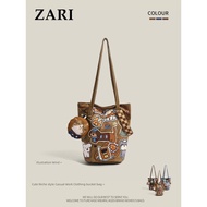 tote bag women tote bag Leather Puppy Original New Style Illustration Co-Branded Casual Fashion Comm