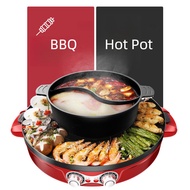 SG Ready Stock to ShipElectric Hot Pot with Grill Indoor Shabu-shabu Hotpot Korean BBQ Grill, Remova