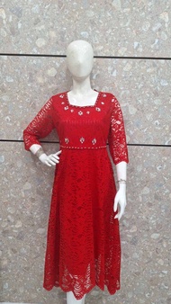 gaun brokat mix Payet modern