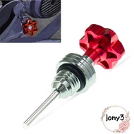 JONY Motorcycle Engine Oil Dipstick, Aluminum Filler Cap Oil Filler Cap, Replacement Level Gauge Eng