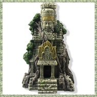 (BGIC) Home Aquarium Ornament Ancient Stone Buddha Resin Figurines Aquarium Ornament Fish Tank Aquar