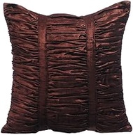 The HomeCentric Chocolate Brown Euro Sham Covers, Pack of 2, 65x65 cm (26"x26") Euro Sham, Textured 