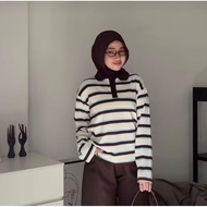 ChicStyle Stripe Blouse Cardi n Shirt