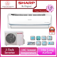 【LOWEST PRICE】Sharp 1HP 1.5HP 2HP &amp;2.5HP J-Tech Inverter Aircond Powerful Jet Fast Cooling 5 Star