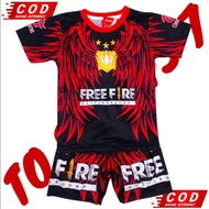 NEWEST FF FREE FIRE KIDS GAMING ESPORT CLOTHES SET FULL PRINTING FINE / ESPORT FF FREE FIRE GAMING E