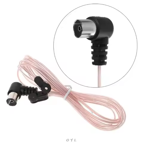 1PCS FM Radio Antenna 75 Ohm Dipole Indoor T Antennas HD Aerial Male Type F Connector For FM Radio I