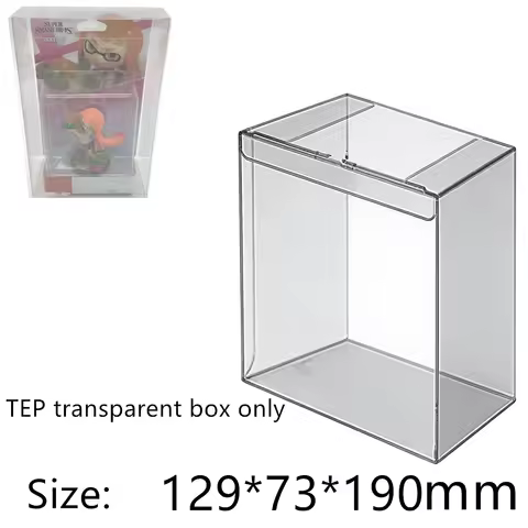 Transparent Box Protector For Splatoon amiibo Collect Boxes TEP Storage Game Shell Clear Display Cas