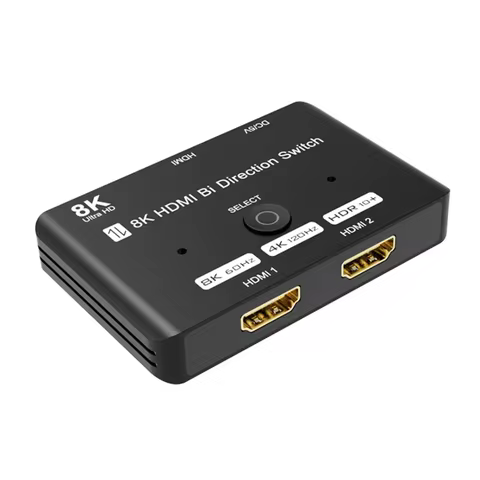 8K HDMI Bi Direction Switch 8K/60Hz HDMI Switcher 2.1 Converter 2 in 1 Out/1 In 2 Out Computer Scree