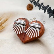 心型8音拇指琴 一對  原木色 $180/對