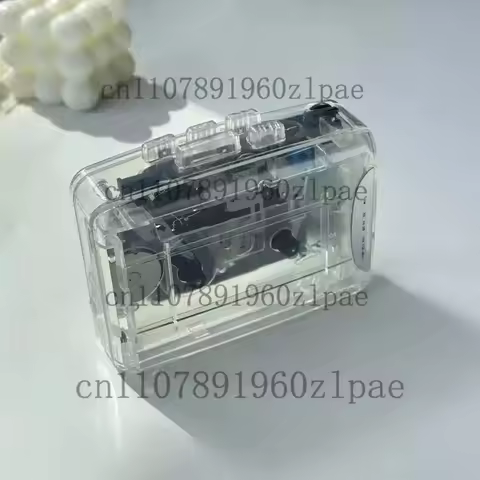 Transparent Cassette Player Portable Headphones Portable Radio Cassette English Listening Player