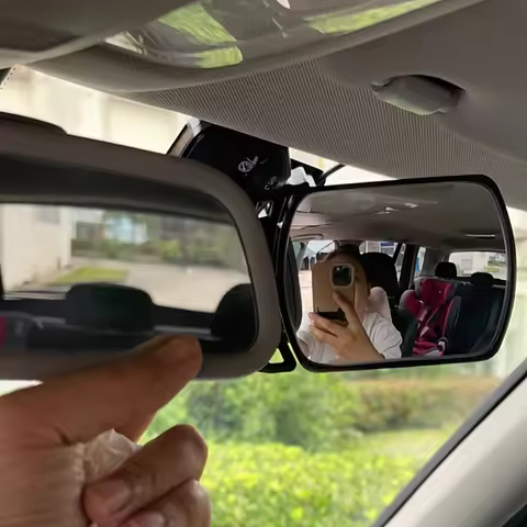 Auto Observing Back Seat Auxiliary Mirror Rotating Baby Car Rearview Baby Monitor Car Safety View Ba