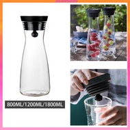 [Kloware2] Beverage Pitcher Jug Glass Jug with Stainless Steel Lid Hot Cold Water Pitcher Cold Water