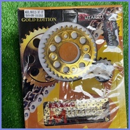 ♥️ ❀ all xrm wave 100 125 110 rs125 trinity dash chain sprocket set mutarru gold heavy duty