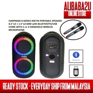 [ALIBABA2U][READY STOCK] HARPMAN X90 PORTABLE PA SPEAKER 2 W/LESS MIC / BLUETOOTH / USB