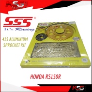 SSS 415 ALUMINIUM RACING KIT RS150 ALLOY RACING SPROCKET SET 415 SSS