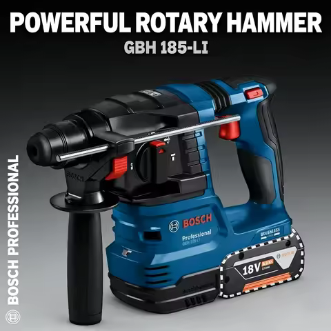 BOSCH GBH 185-LI Professional Brushless Rotary Hammer Impact Drill SDS PLUS 18V Rechargeable Electri