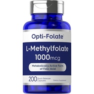Carlisle L-Methyl Folic Acid 1,000 Micrograms |   200 Capsules |   Value Size |   Optimized and Acti