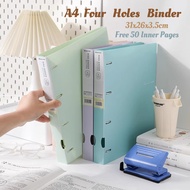 4 Holes Binder A4 Size Booklet Free 50 Inner Pages Hard PP Binder Thickened Classifiction Binder