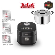 Tefal Far Infrared IH Fuzzy Logic 1.5L Rice Cooker + free IH Stainless Steel Stewpot 24cm   RK8868+E31846