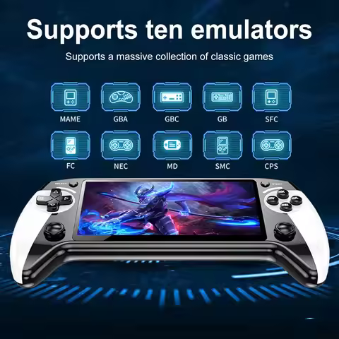 X9 Retro Handheld Game Console, Saker Game Console 5.5-Inch HD IPS Screen, 20000+ Classic Games,TV C