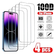 4PCS Tempered Glass for iPhone 14 Pro Max 14 Plus 14Pro Screen Protector for iPhone 13 15 12 11 Pro Max 12Mini 13 Mini Glass