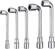 QUARKZMAN 5 Pieces L-shaped Allen Key 8/9/10/11/12 mm 45# Steel Double Sided Metric 6 Point Tubular 