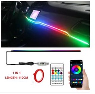 Lampu LED Ambience Light RGB Dashboard Interior Mobil colok USB + Remote