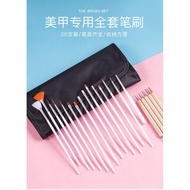 20pcs nail art brush full set 20pcs Manicure brush Tool set Paint Pen Phototherapy Pen Pull Line Pen