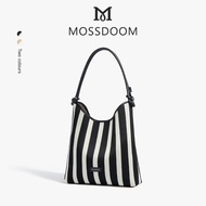 【Limited Clearance Price】MOSSDOOM Stria Bag Women's Bag Black And White Striped Shoulder Tote Bag