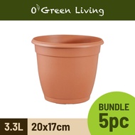[Bundle of 05] TEKU PDB 20 POTS (20cm W x 17 cm H)