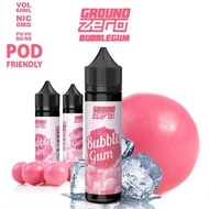 GROUND ZERO Bubblegum - Liquid Vape Murah Nic 0mg POD Friendly