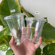 Ready Stock 8/10oz PET Disposable Plastic Cup(1000pcs)