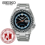 [Official Warranty] Seiko SRPK67K1 Men's Seiko 5 Sport Black &amp; White Checker Flag Special Edition Stainless Steel Watch